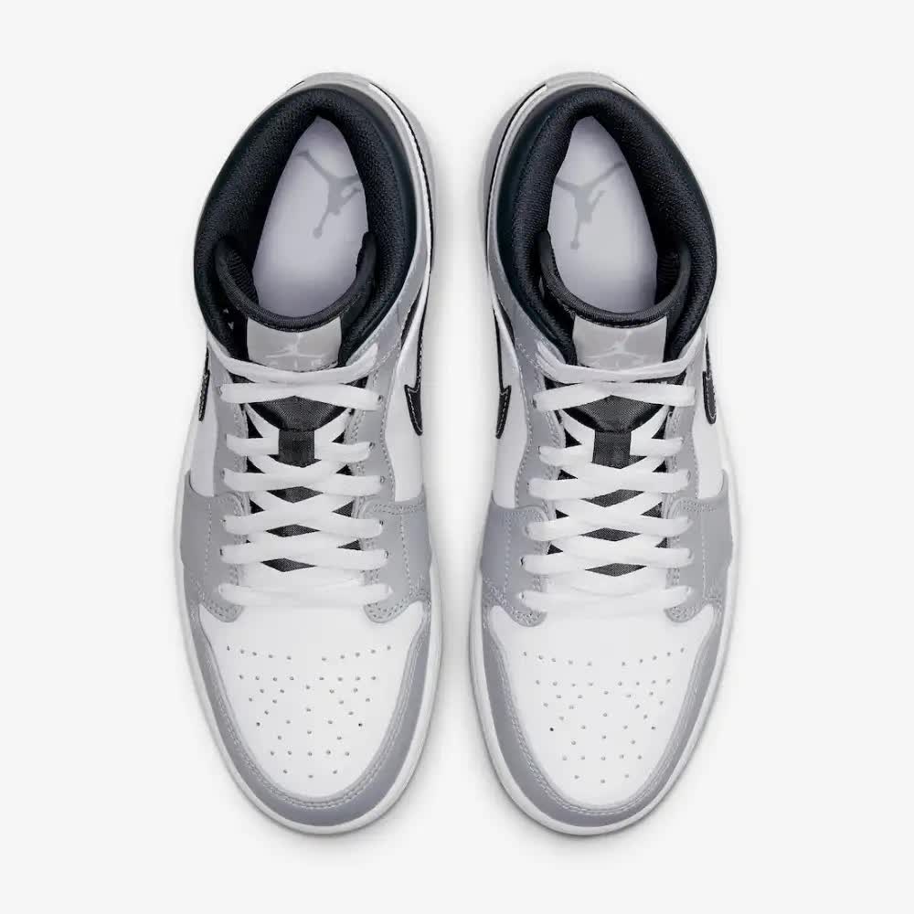 Tênis Air Jordan 1 Mid "Smoke Grey" Masculino Cinza
