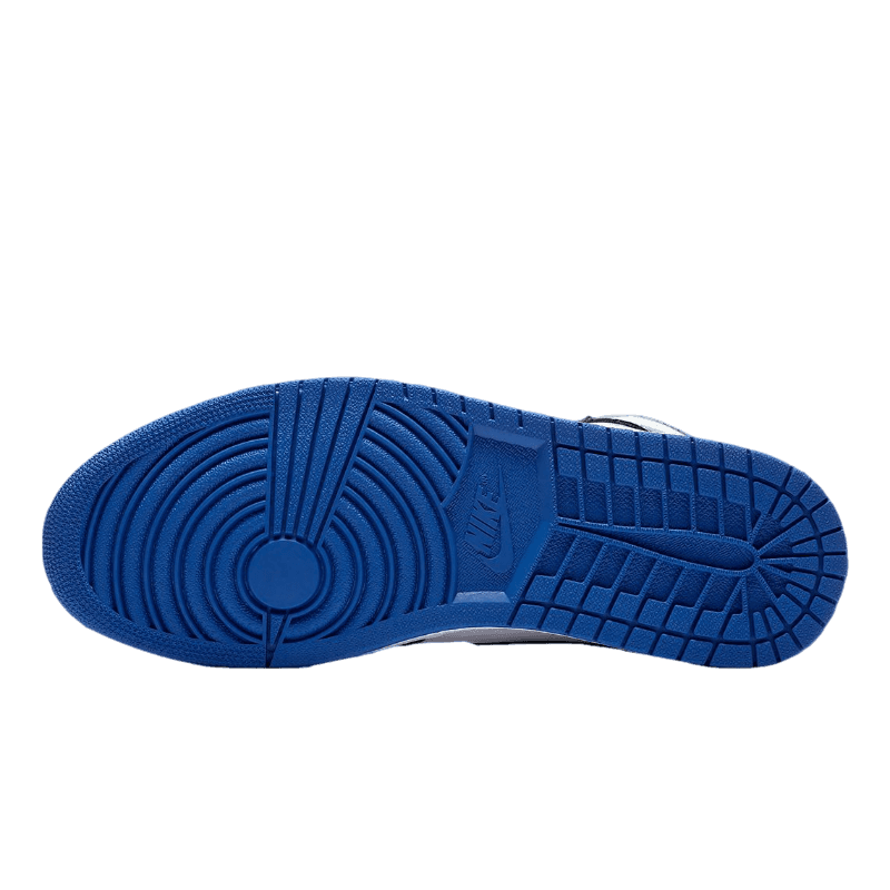 Tênis Air Jordan 1 High "White Royal Toe" Preto / Azul