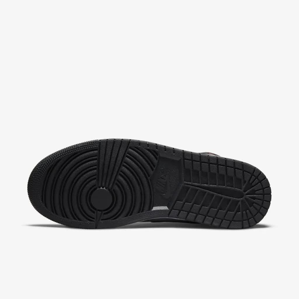 Tênis Air Jordan 1 Mid "Shadow Red" Preto / Cinza