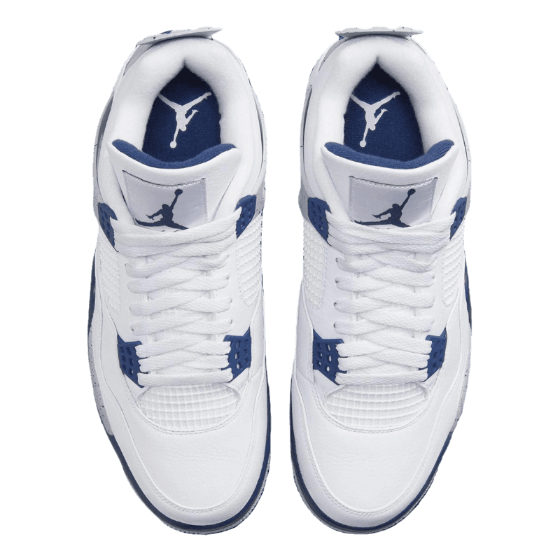 Tênis Air Jordan 4 "Midnight Navy" Branco / Azul