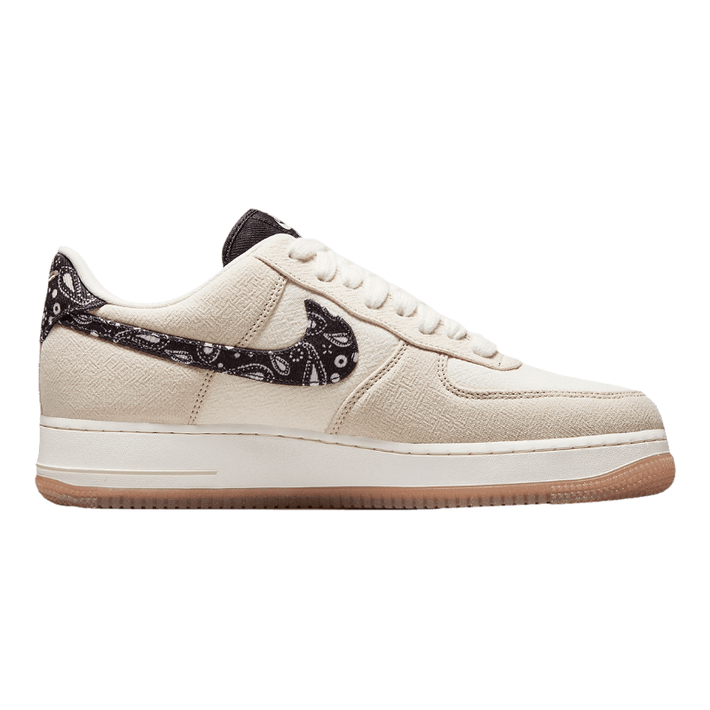 Tênis Air Force 1 "Paisley Swoosh" Preto / Bege