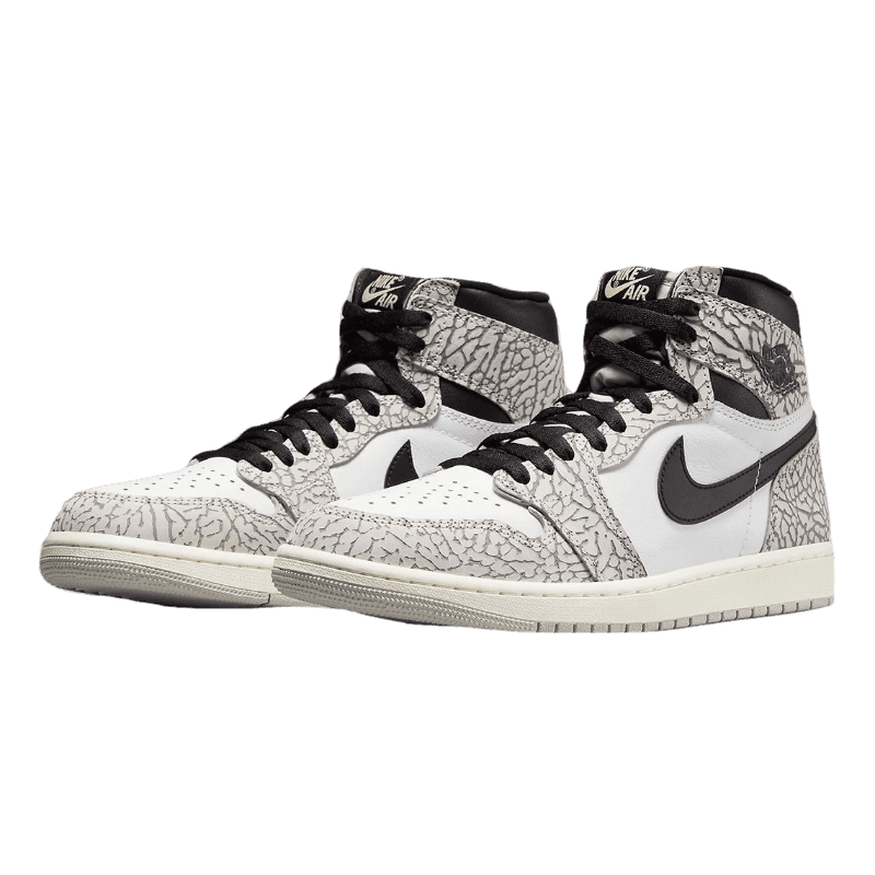Tênis Air Jordan 1 High "White Cement" Cinza
