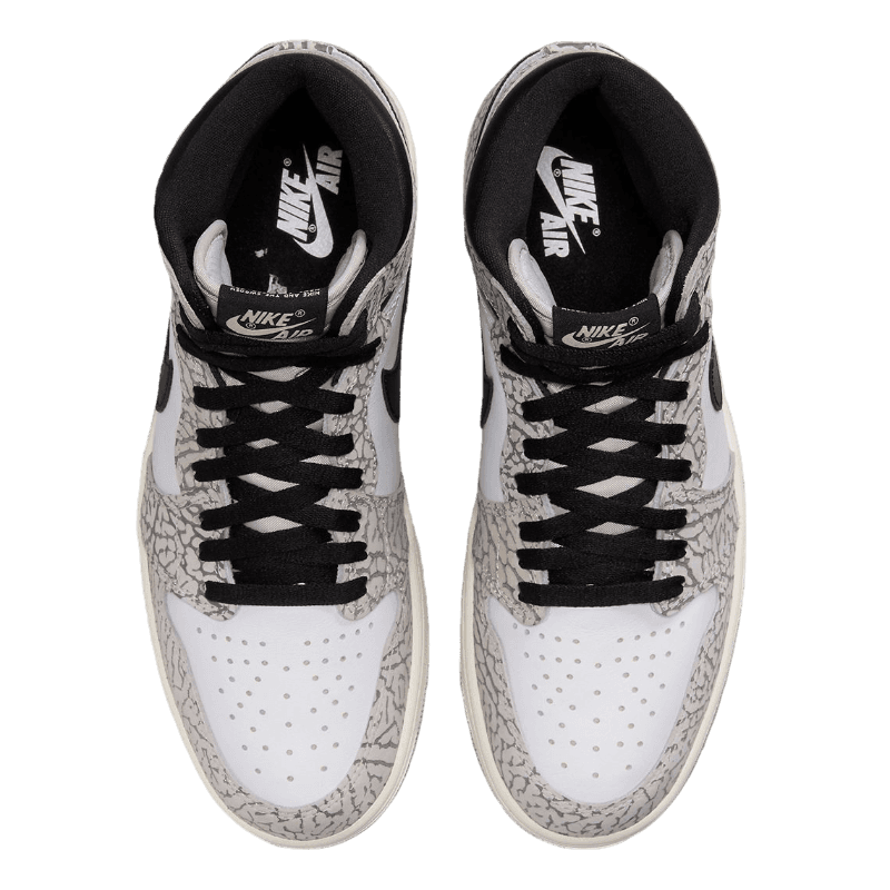 Tênis Air Jordan 1 High "White Cement" Cinza