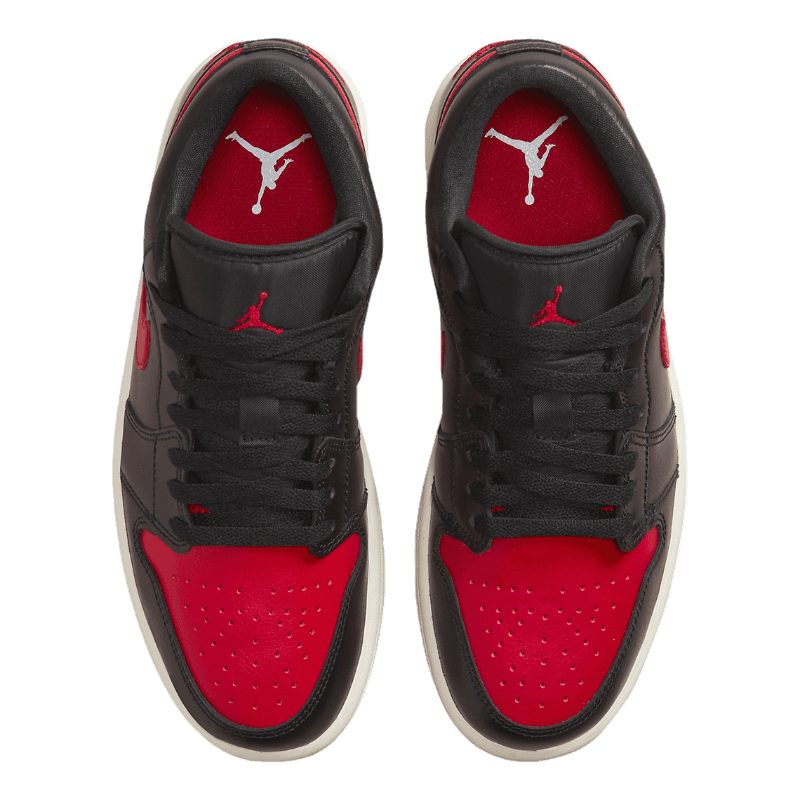 Tênis Air Jordan 1 Low "Bred Sail" Preto / Vermelho
