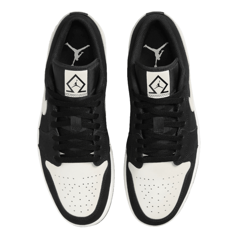 Tênis Air Jordan 1 Low SE "Diamond" Preto / Branco