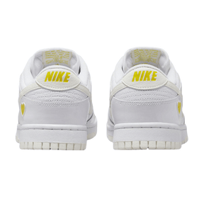Tênis Dunk Low Valentine's Day "Yellow Heart" Masculino Branco