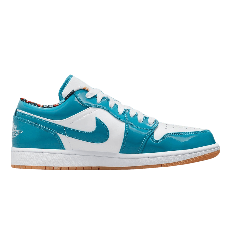 Tênis Air Jordan 1 Low "Barcelona" Branco / Azul